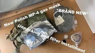 Brand new Polish MP-4 gas mask unpacking and filter installment