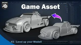 Game Asset: Low Poly to High Poly 3D modeling in Blender  - Tutorial for Beginners