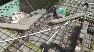 Reinforced Concrete Roof construction and Electric piping in roof lantern