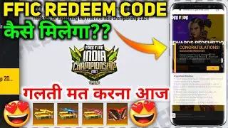 FREE FIRE INDIA CHAMPIONSHIP REDEEM CODE 2021 | FREE FIRE REDEEM CODE TODAY | DAY 7 CODE