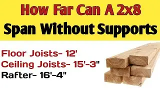 How far can a 2x8 span without support | 2x8 floor joist span, 2x8 ceiling joist span | 2x8 span