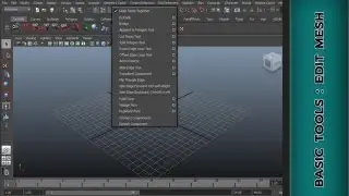 Autodesk Maya 2014 Beginner - Edit Mesh Menu - Insert Edge, Project curve, etc.