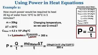 Using Power in Heat Equations - IB Physics