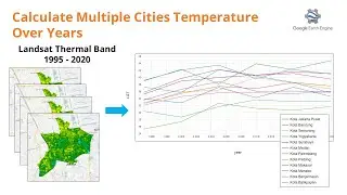 Calculate Multiple Cities Average Temperature From 1995 - 2020 using Google Earth Engine