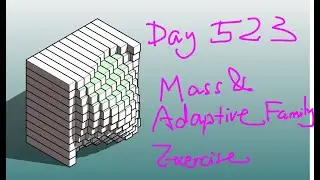 Everyday Revit (Day 523) - Mass & Adaptive Exercise (Intersects)