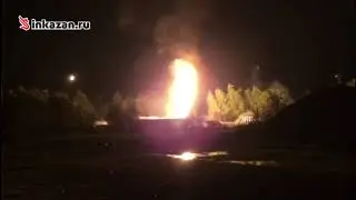 Пожар на газораспределительной станции в Казани