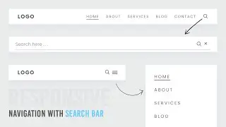 Responsive Navigation Menu with Search Bar | Html CSS & Javascript