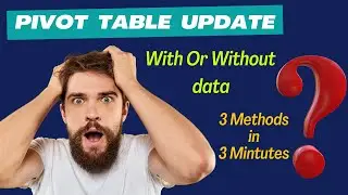 Update Data In Existing Pivot Table In Multiple Ways Even Without Backend Data