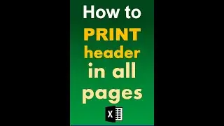 How to print header in all pages in Excel | how to print titles on all pages in Excel #excelshorts