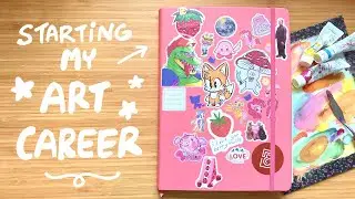 sketchbook tour: developing my style, sticker designing, and more! (feb 2023 - aug 2023)