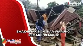 Diduga Jadi Tempat Maksiat, Warung di Padangsidimpuan Dibongkar Paksa Emak-Emak