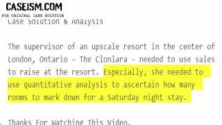 The Clonlara Hotel  Case Solution & Analysis Caseism.com
