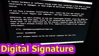 Windows cannot verify the digital signature for this file (0xc0000428)