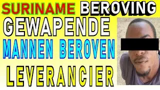 Suriname Twee met een mes gewapende mannen beroven leverancier bij winkel DA KEY SU 2024