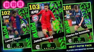 Upcoming Thursday New Potw Worldwide Oct 31 '24 In eFootball 2025 Mobile | Players & Boosted Ratings