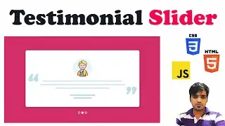 Testimonial Slider using HTML, CSS & JavaScript