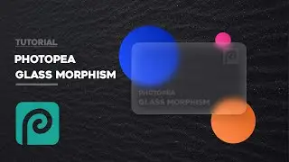 How to create Blurry Glass Effect in Photopea | Glassmorphism (Glass Effect) | Browser Photoshop