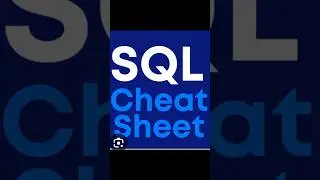 Sql For Beginners: Cheat Sheet 📚🎯😎 #youtubeshorts #sql #dataengineering