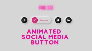 Awesome Social Media Buttons with Hover Animation | HTML & CSS