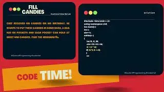 FILLCANDIES || Fill Candies || Codechef Problem Solution || Programming || Hackerrank || ab