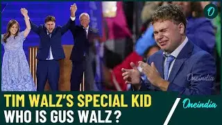 ‘That’s my dad!: Gus Walz tearfully cheers on his father as he accepts Democratic VP nomination