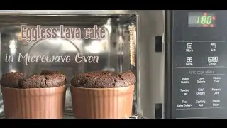 Homemade Chocolate lava cake ( eggless ) in Microwave Oven Using LG Microwave Oven