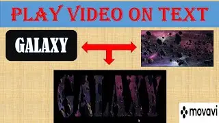 How To Add VIDEO Inside TEXT |  How To Play Video On Text #movavi #videoediting #tranding