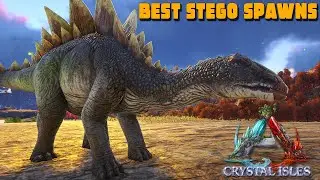 ARK: Crystal Isles - BEST STEGO Spawn Locations!! Taming Ready For TLC 3 Update!!