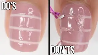 DOs & DONTS: Striping tape nail art with gel | how to use striping tape with gel polish