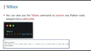 Python calculation code in Latex | Handcalcs