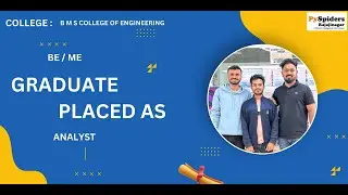 B.tech  (CSE) Graduate Placement Story From PySpiders Rajajinagar | As a   TECHNICAL ANALYST