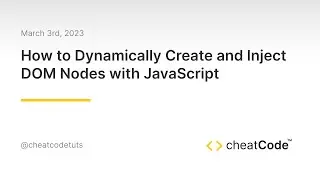 Demo: How to Dynamically Create and Inject DOM Nodes with JavaScript