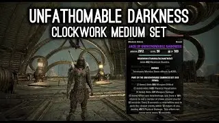 Unfathomable Darkness Medium Armor New Set - Clockwork City DLC
