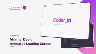 Loading screen UI | Minimal design and animation