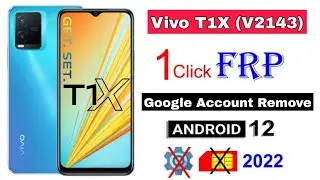 VIVO T1X (V2143) Frp Bypass Android 12 Update | All VIVO Android 12 Frp Bypass Without Pc 100% Free