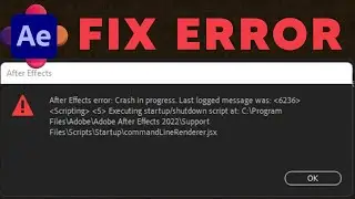 How to fix Crash in progress in Adobe After Effects I theVfxdudes I