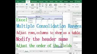 Use Multiple Consolidation Ranges to merge multiple tables into a pivot table