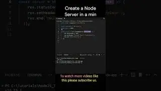 Interview Challenge # 100 || How to create a node server in less than 1min #javascript #shorts
