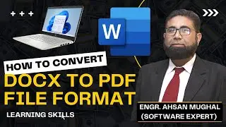 How to Convert DOCX to PDF File format, #ahsanmughal