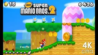 New Super Mario Bros. 2 (4K / 2160p / 60fps / Texture Pack) Citra Emulator Nightly 1742 Nintendo 3DS