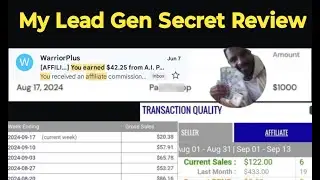 My Lead Gen Secret Review, Make Money On Clickbank WarriorPlus Member Made $1000 My Lead Gen Secret™