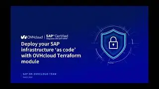 SAP on OVHcloud: deploy using Infra as Code with Terraform