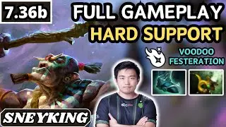 7.36b - Sneyking WITCH DOCTOR Hard Support Gameplay - Dota 2 Full Match Gameplay