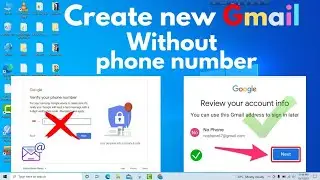 How to Create Gmail Account without Phone Number Verify / How to Create New Gmail Account