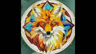 Use cloisonne painting techniques to make a colorful fox in stained glass style. #cloisonnekit