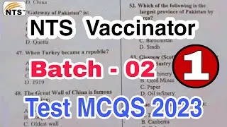 NTS vaccinator Batch 2 Paper Test Sindh Health department | 10 June 2023 | Vaccinator | NTS | Sindh