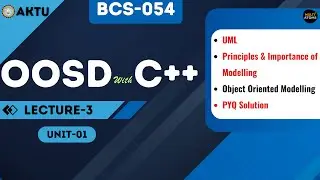 Lec-1.3 | Object Oriented System Design with C++ | Unit-1 | BCS-054 | OOSD C++ 3rd Year | Aktu Exams