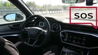 Audi: Emergency Assist (Audi A6, A7, A8, Q8) - real-life test :: [1001cars]