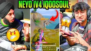 CG Neyo 1v4 IQOOSOUL in BGMS 🔥 Rony Angry 😡 Reaction 😲