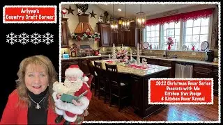 🎄2022 Christmas Decor Series🎄Decorate with Me -Kitchen Tray Design 🎄 Kitchen Decor Reveal🎄